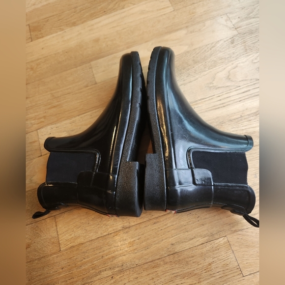 HUNTER Women's Refined Slim Fit Gloss Chelsea Boots Size 10 - Picture 4 of 7